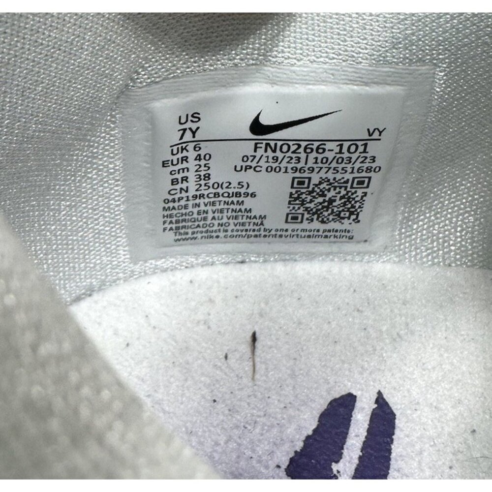 Nike Kobe 8 Protro Court Purple (GS) FN0266-101 Size 7Y / Women’s Size 8.5 Shoes - Picture 7 of 8